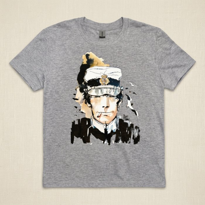 Camiseta gris jaspeado, ilustración - Impresión directa DTG