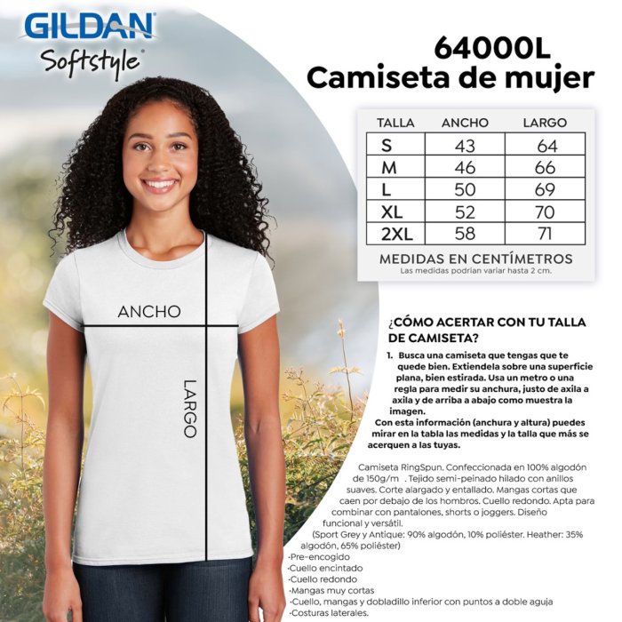 Gildan 64000L Softstyle - Camiseta de mujer