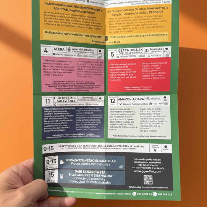 Folleto "Jornadas de Derechos Humanos" — interior