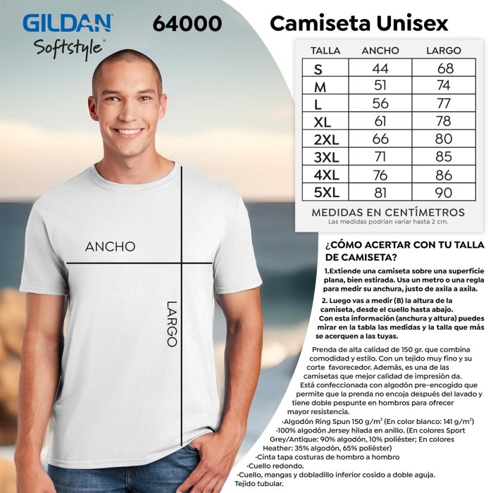 Gildan 64000 Softstyle - Camiseta unisex