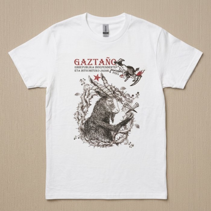Camiseta blanca, ilustración - Impresión directa DTG