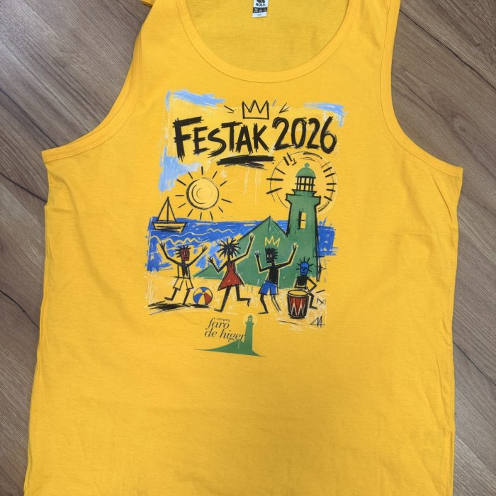 Camiseta amarilla, Festak 2026 - Impresión DTF